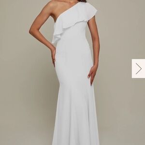 Chic One-Shoulder White Dress